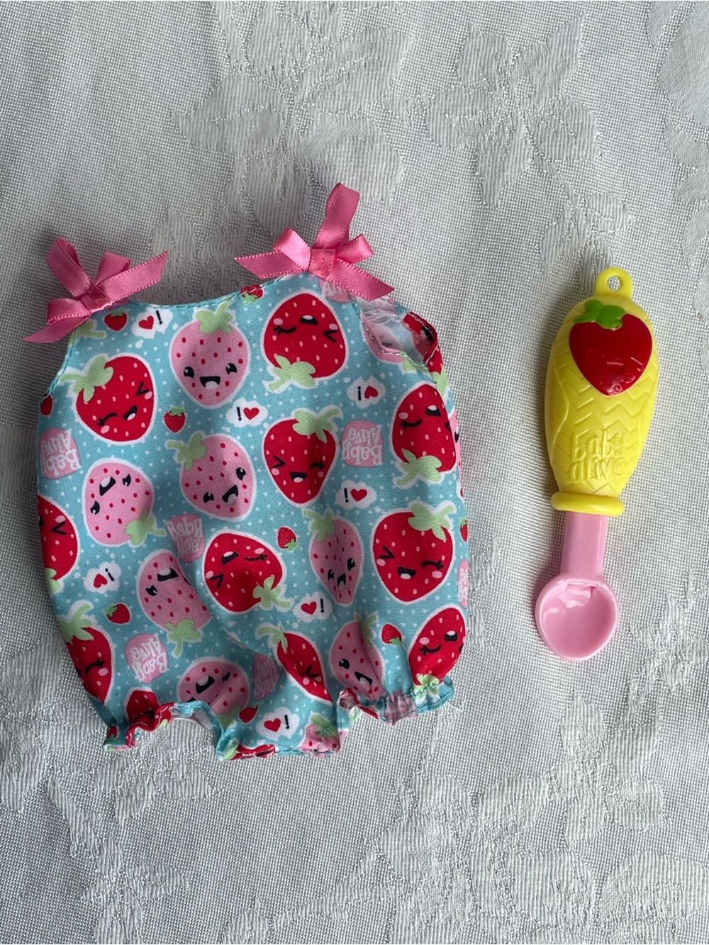 Baby Alive Snackin’ Lily Strawberry Outfit Romper and Spoon Replacement